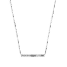 Sterling Silver & 0.12 TCW Diamond Necklace