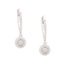 Sterling Silver & 0.23 TCW Diamond Drop Earrings