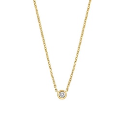 14K Yellow Goldplated Sterling Silver & 0.09 TCW Diamond Pendant Necklace/18