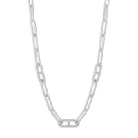 Sterling Silver & 0.30 TCW Diamond Chain Necklace/16