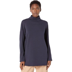 Womens Eileen Fisher Petite High Funnel Neck Tunic