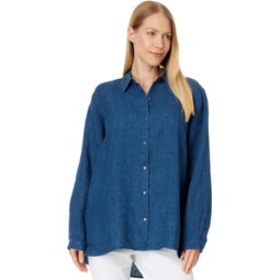 Womens Eileen Fisher Classic Collar Long Shirt