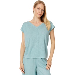 Womens Eileen Fisher V-Neck Square Tee