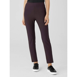 washable stretch crepe pant in cassis