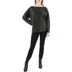 womens wool boxy pullover top