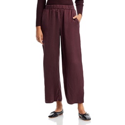 Cropped Wide Leg Ankle Pants