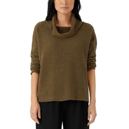 Cotton Chenille Turtleneck Sweater
