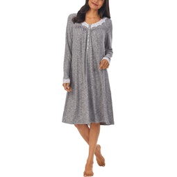 Womens Eileen West 36 Sweater Knit Short Long Sleeve Nightgown