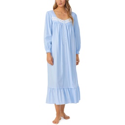 Womens Eileen West Cotton Rayon Flannel Long Sleeve Ballet Gown