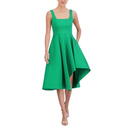 Womens Asymmetrical Midi Dress