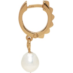 SSENSE Exclusive Gold Pearl Single Earring 232883M144002
