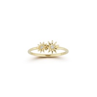 14k gold & diamond daisy ring