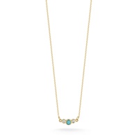 14k gold, diamond & turquoise necklace