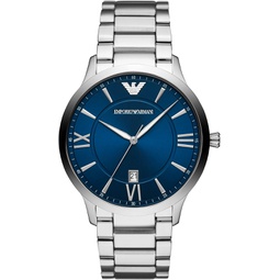 Emporio Armani Mens Three-Hand Date Stainless Steel Watch (Model: AR11227)