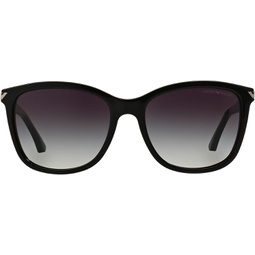 Armani EA4060F Sunglasses 50178G-56 - Black Frame, Grey Gradient