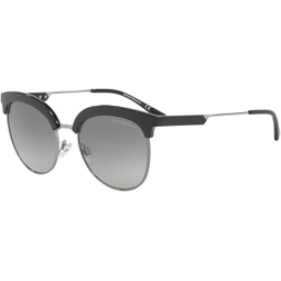 Emporio Armani EA4102 Sunglasses Black Silver w/Gray Gradient Lens 500111 EA 4102