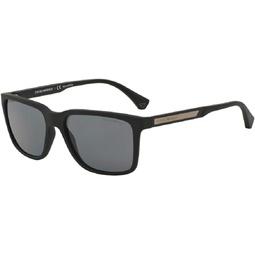 Emporio Armani EA4047 Square Sunglasses For Men For Women + BUNDLE with Designer iWear Eyewear Care Kit
