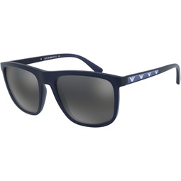 Emporio Armani EA4124 57236G Opal Blue EA4124 Square Sunglasses Lens Category 3