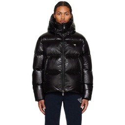 Black Quilted Down Jacket 232951M178000
