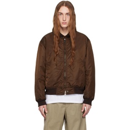 Brown Insulated Bomber Jacket 232175M180004