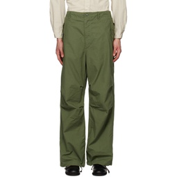 Green Pleated Trousers 231175M191015