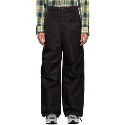 Black Pleated Trousers 232175M191016