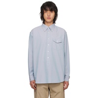 Blue Iridescent Shirt 241175M192001
