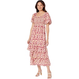 Womens English Factory Floral Print Maxi Dress