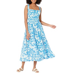 Womens English Factory Floral Cross-Back Maxi Dress