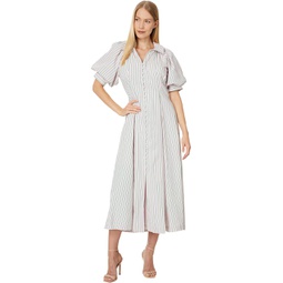 Womens English Factory Stripe Shirt Midi Dress