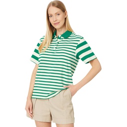 Womens English Factory Stripe Short Sleeve Knit Top