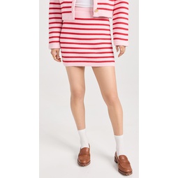 Knit Striped Miniskirt
