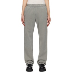 Gray Straight-Leg Sweatpants 241940M190012
