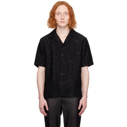Black Sequin Shirt 241600M192029