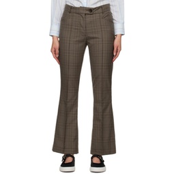 Brown Flared Trousers 231600F087007