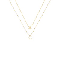 Interstellar 18K Goldplated, Faux Pearl & Cubic Zirconia Layered Necklace