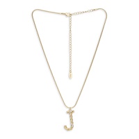 18K Goldplated & Cubic Zirconia Initial Pendant Necklace