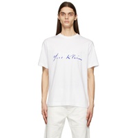 White Yves Klein Edition Signature T Shirt 221647M213054