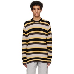 Yellow Striped Sweater 231647M201006