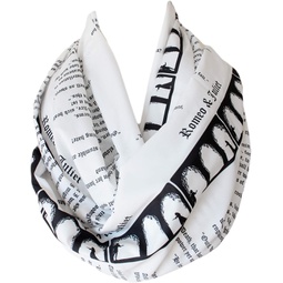 Etwoa Shakespeare Romeo and Juliet Book Infinity Scarf Circle Loop Scarf