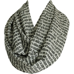 Etwoa Gothic Letter Pattern Infinity Circle Scarf