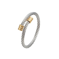 Luxe Two Tone Titanium Cuff Bracelet