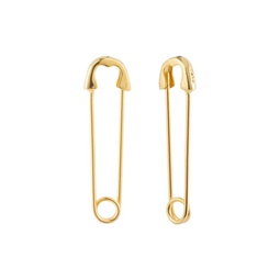 Luxe Velma 24K Goldplated Safety Pin Drop Earrings