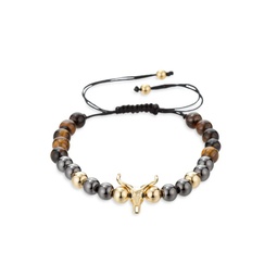 Tigers Eye Bead & Cubic Zirconia Bracelet
