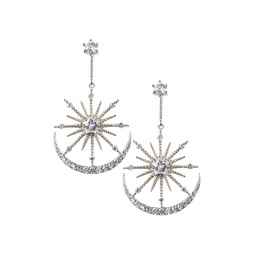 Luxe Ninan Nautical Moon & Stars Cubic Zirconia Earrings