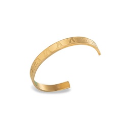 Luxe 18K Goldplated Titanium Roman Cuff Bracelet