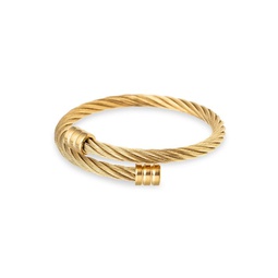 Luxe Lindsay Goldtone Titanium Wrap Coil Bracelet