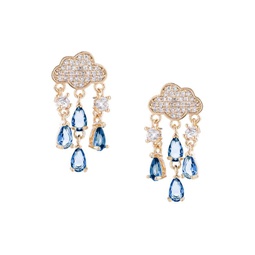 Luxe Collection Rain Storm 18K Goldplated & Cubic Zirconia Dangle Earrings