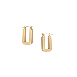 Diane 24K Goldplated Square Huggie Earrings