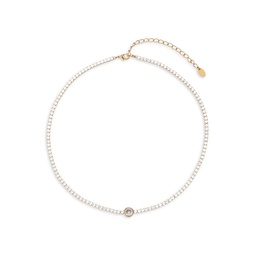 Luxe Floating Cubic Zirconia Choker Tennis Necklace